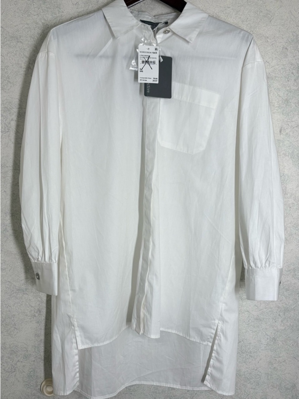 Ladies Blouse•Long Sleeve•Buttonup•Sz Small Grey Collective•NWT Rhinestones